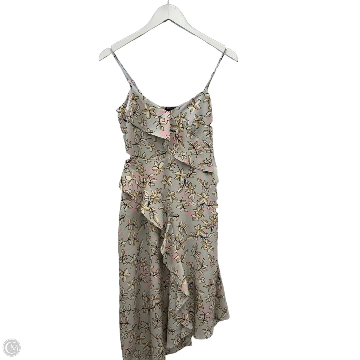 Dress Casual Midi By Banana Republic In Grey & Pink, Size: 0p