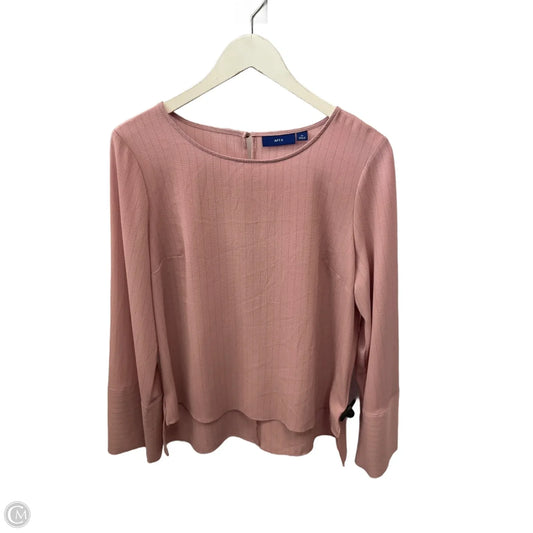 Top Long Sleeve By Apt 9 In Pink, Size: M