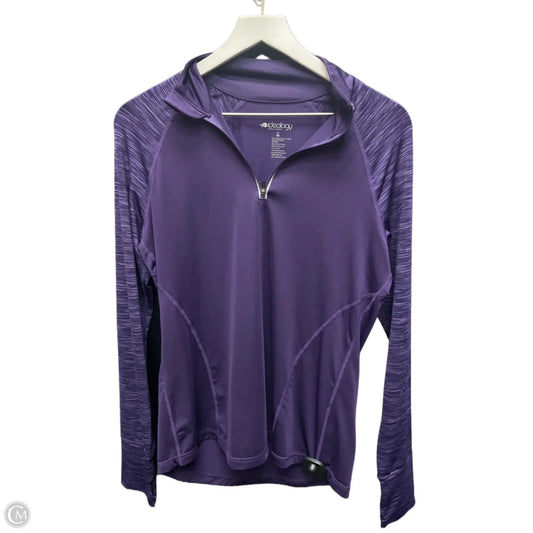 Athletic Top Long Sleeve Collar By Ideology In Purple, Size: M