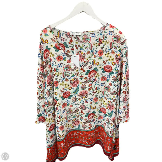 Top 3/4 Sleeve By Rose And Olive In Red, Size: 3x