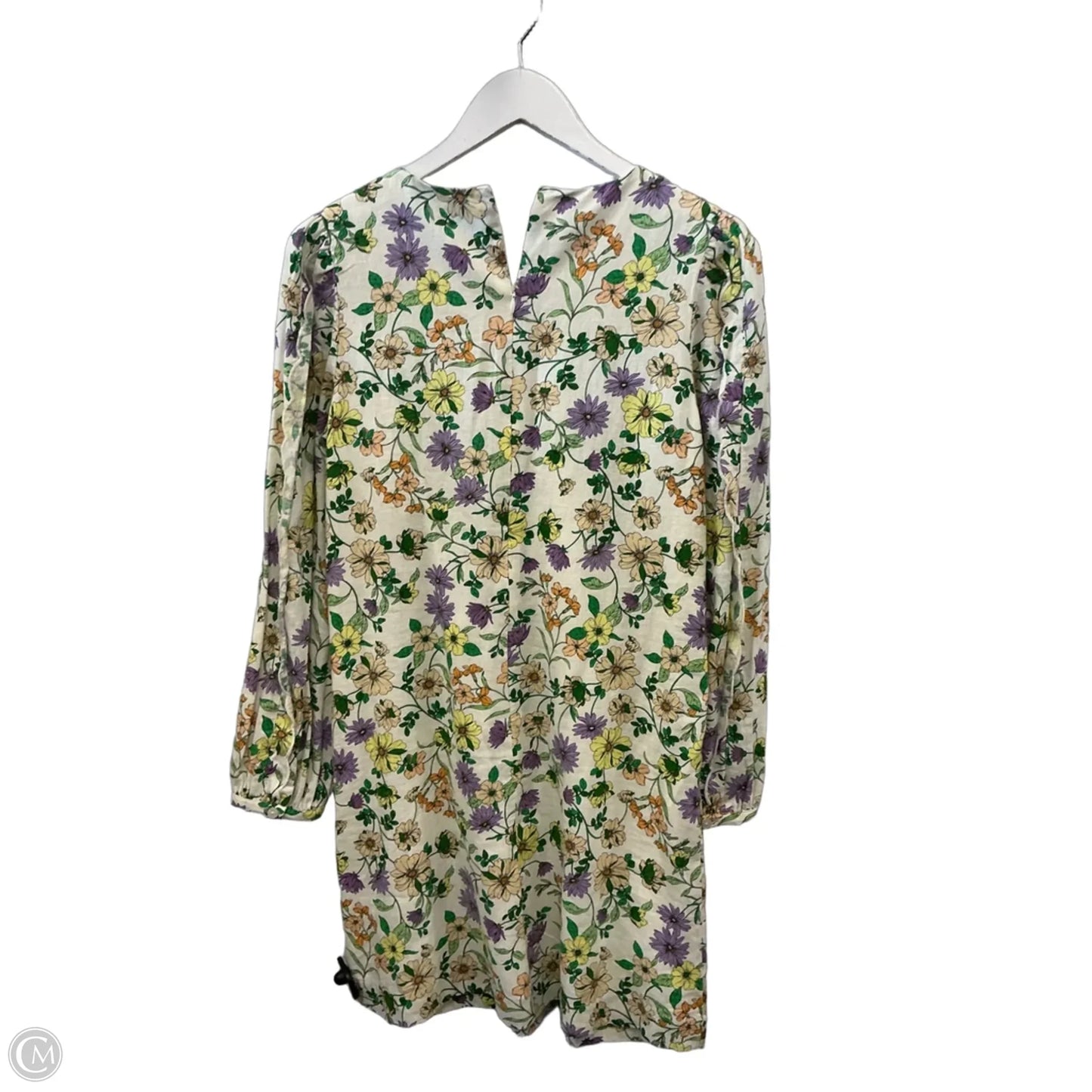 Dress Casual Short By Loft In Cream & Green, Size: S