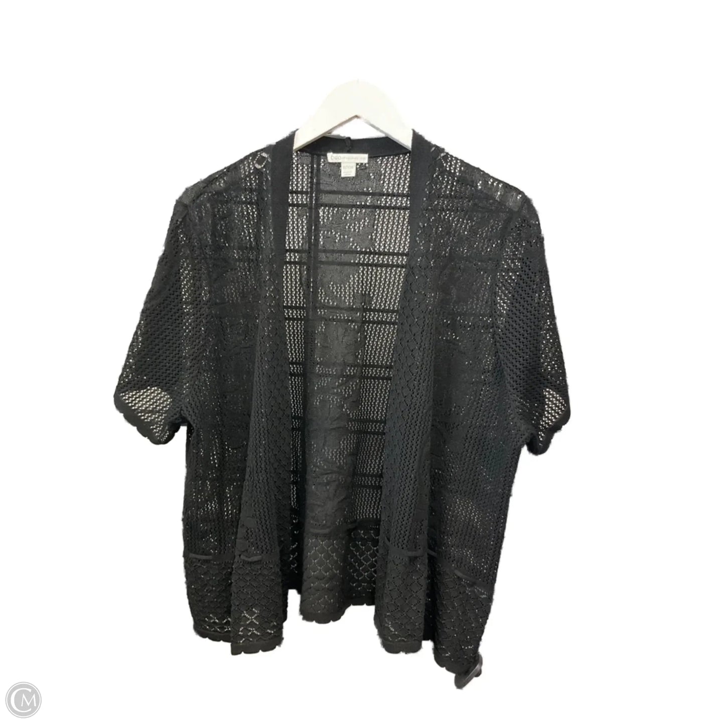 Sweater Cardigan By Cato In Black, Size: 1x