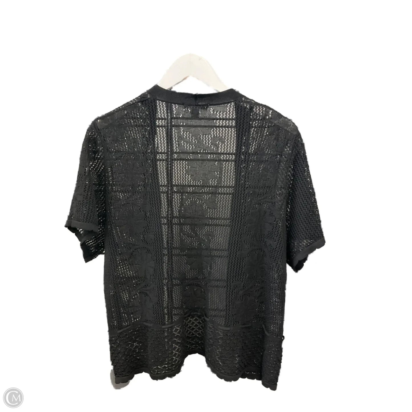 Sweater Cardigan By Cato In Black, Size: 1x