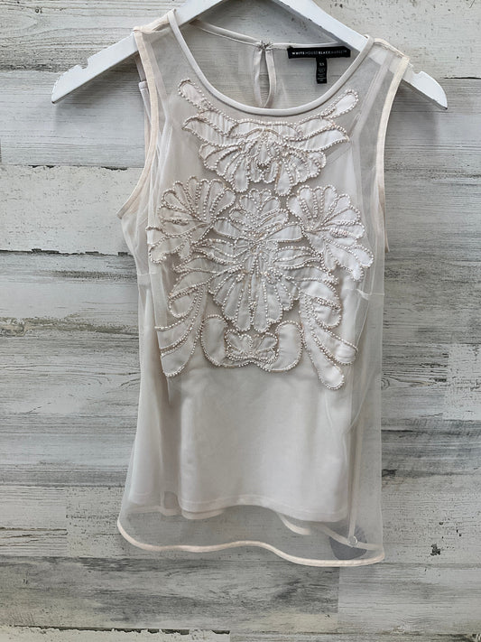 Top Sleeveless By White House Black Market In Cream, Size: Xs