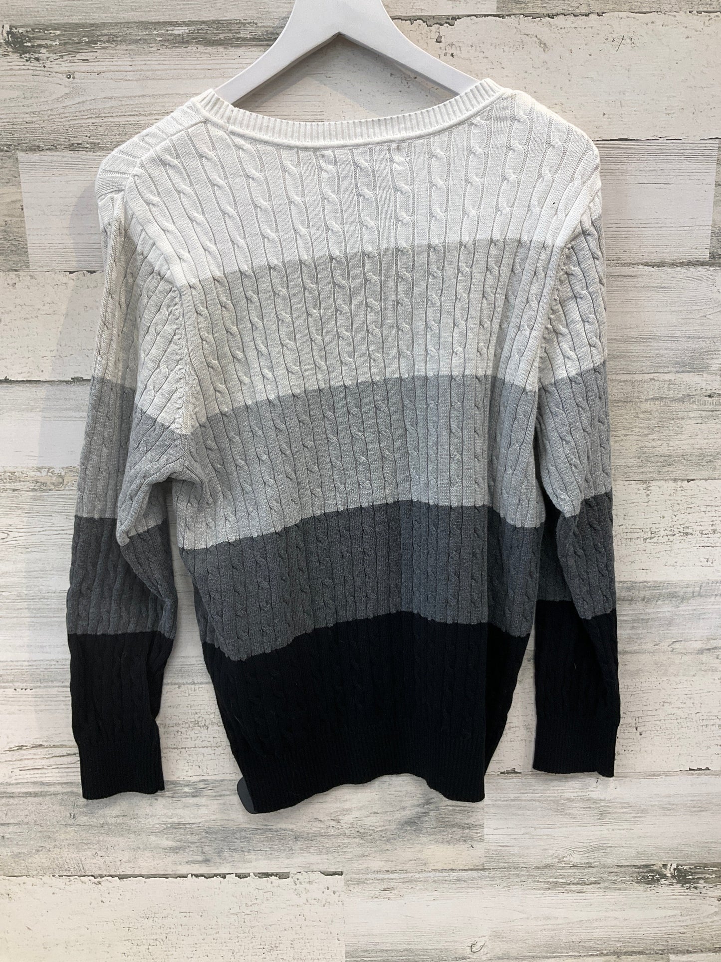 Sweater By Karen Scott In Grey, Size: Xl