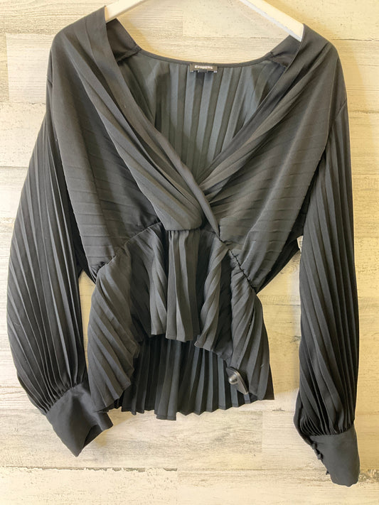 Top Long Sleeve By Express In Black, Size: L