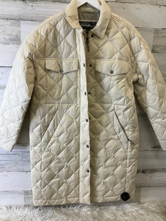 Coat Puffer & Quilted By Eddie Bauer In Cream, Size: S