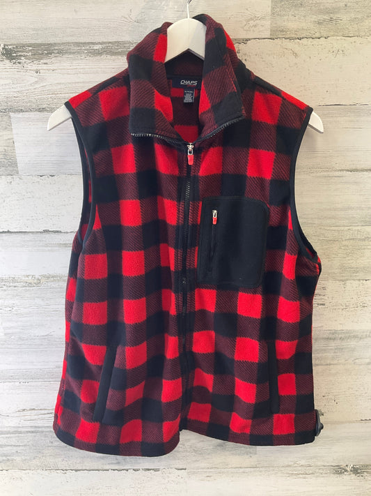 Vest Fleece By Chaps In Red, Size: Xl