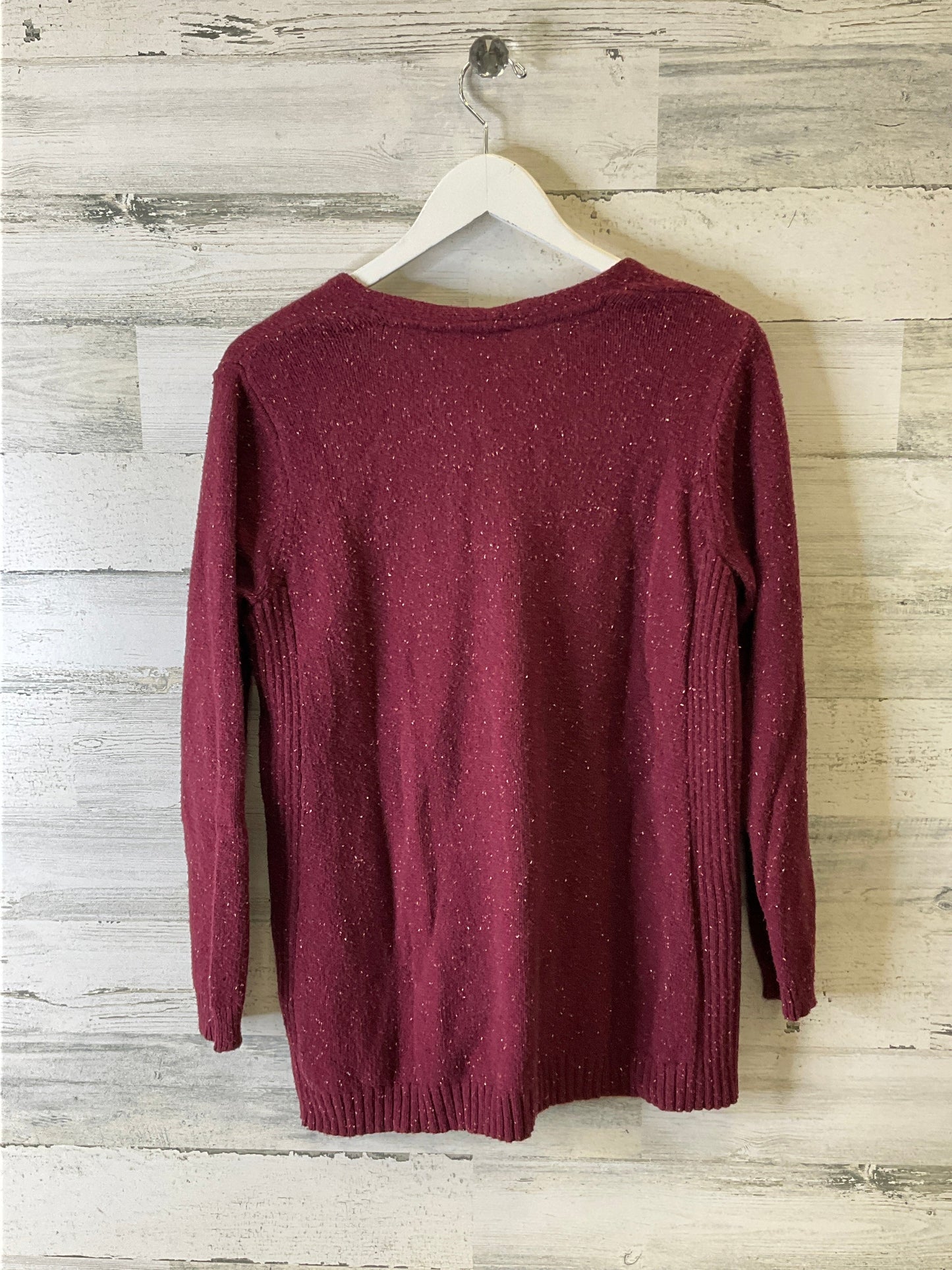 Top Long Sleeve By J. Jill In Maroon, Size: L