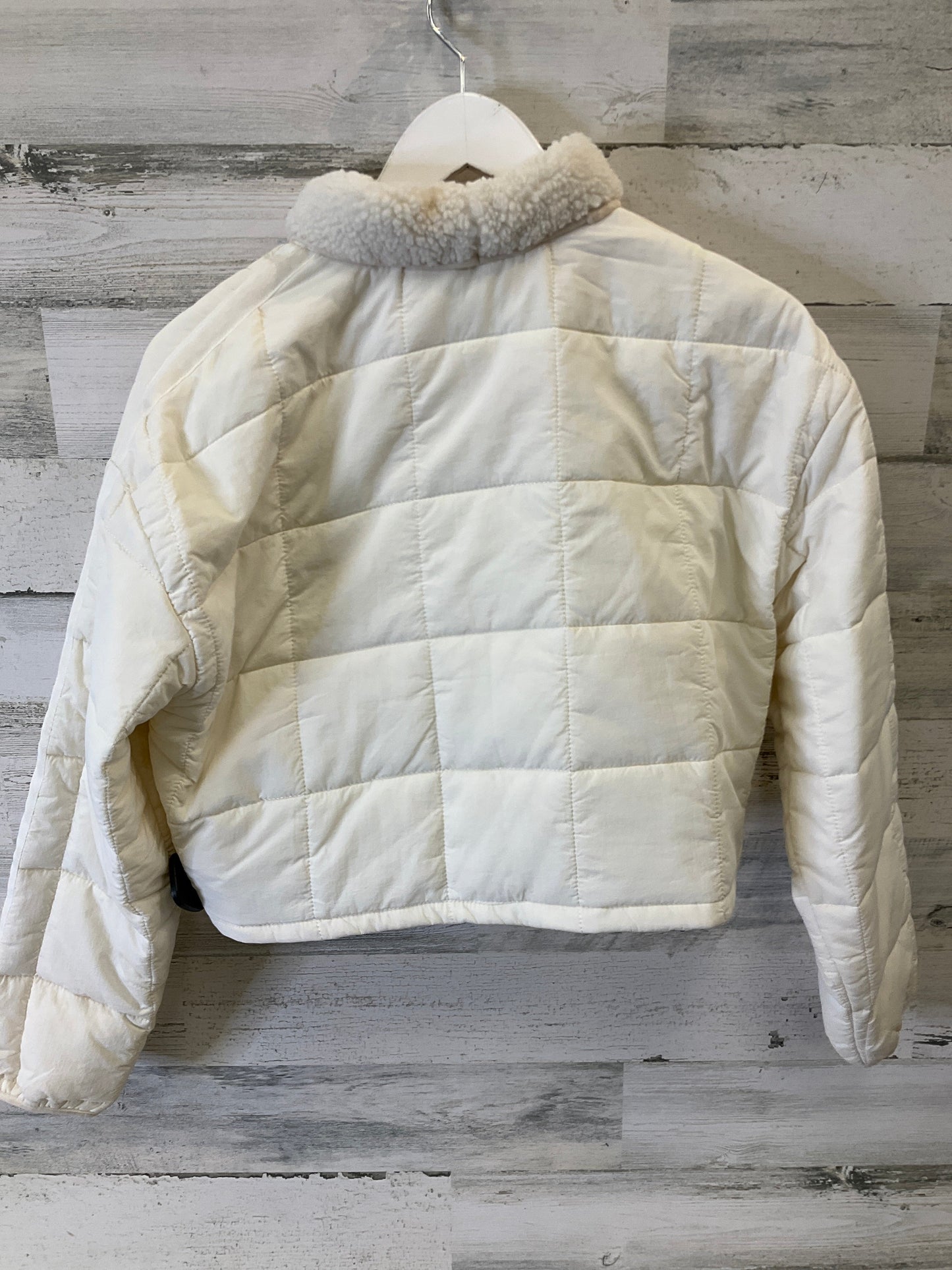 Jacket Puffer & Quilted By Love Tree In Cream, Size: S