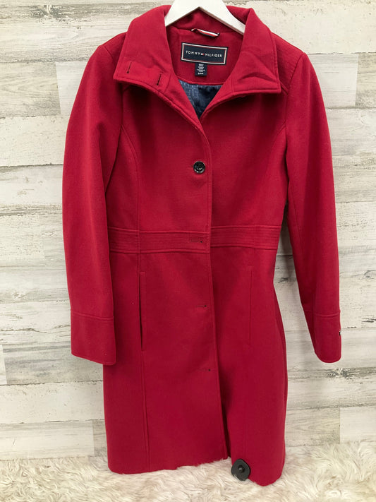 Coat Peacoat By Tommy Hilfiger In Red, Size: Sp