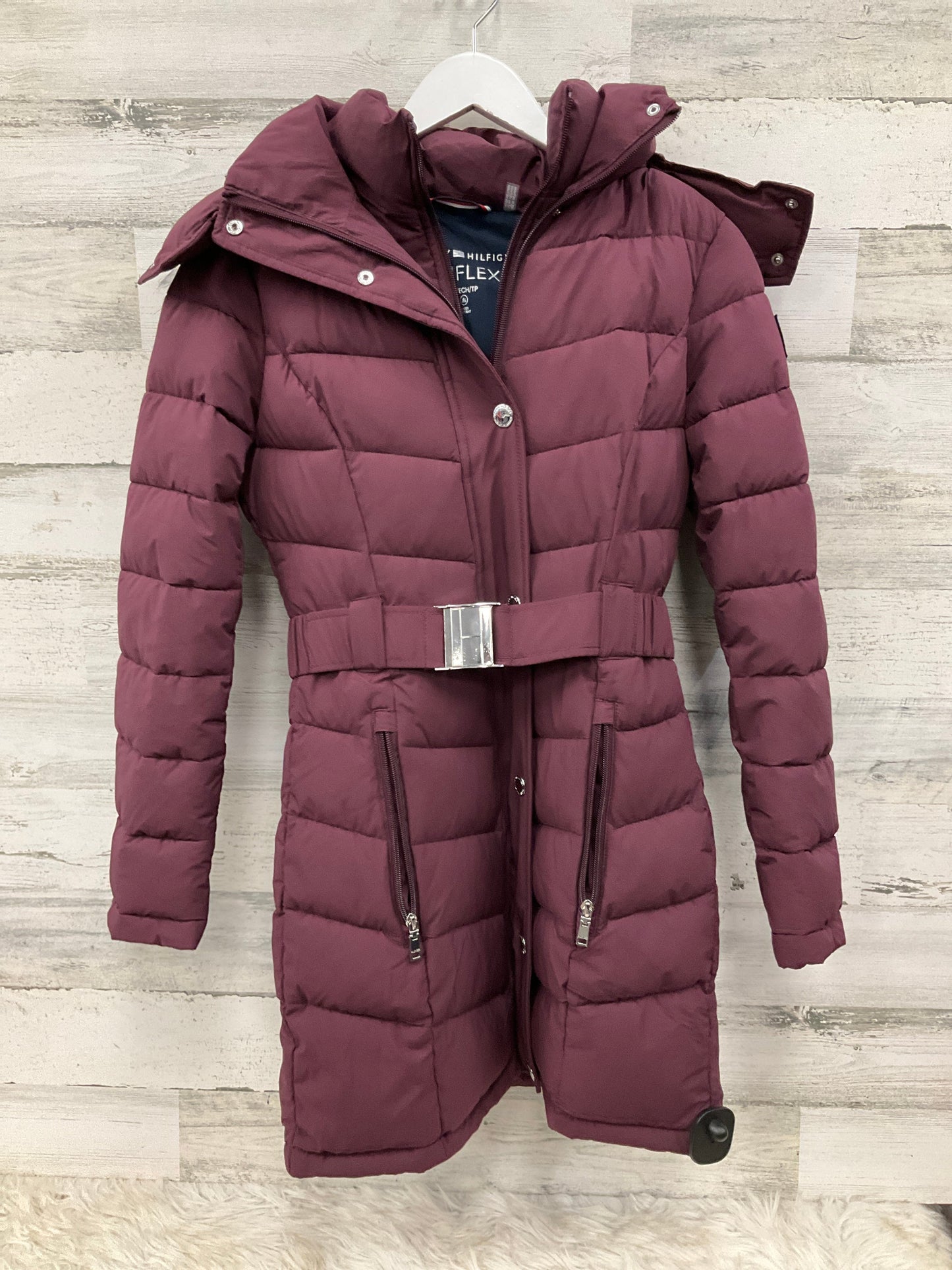 Coat Parka By Tommy Hilfiger In Purple, Size: Xsp