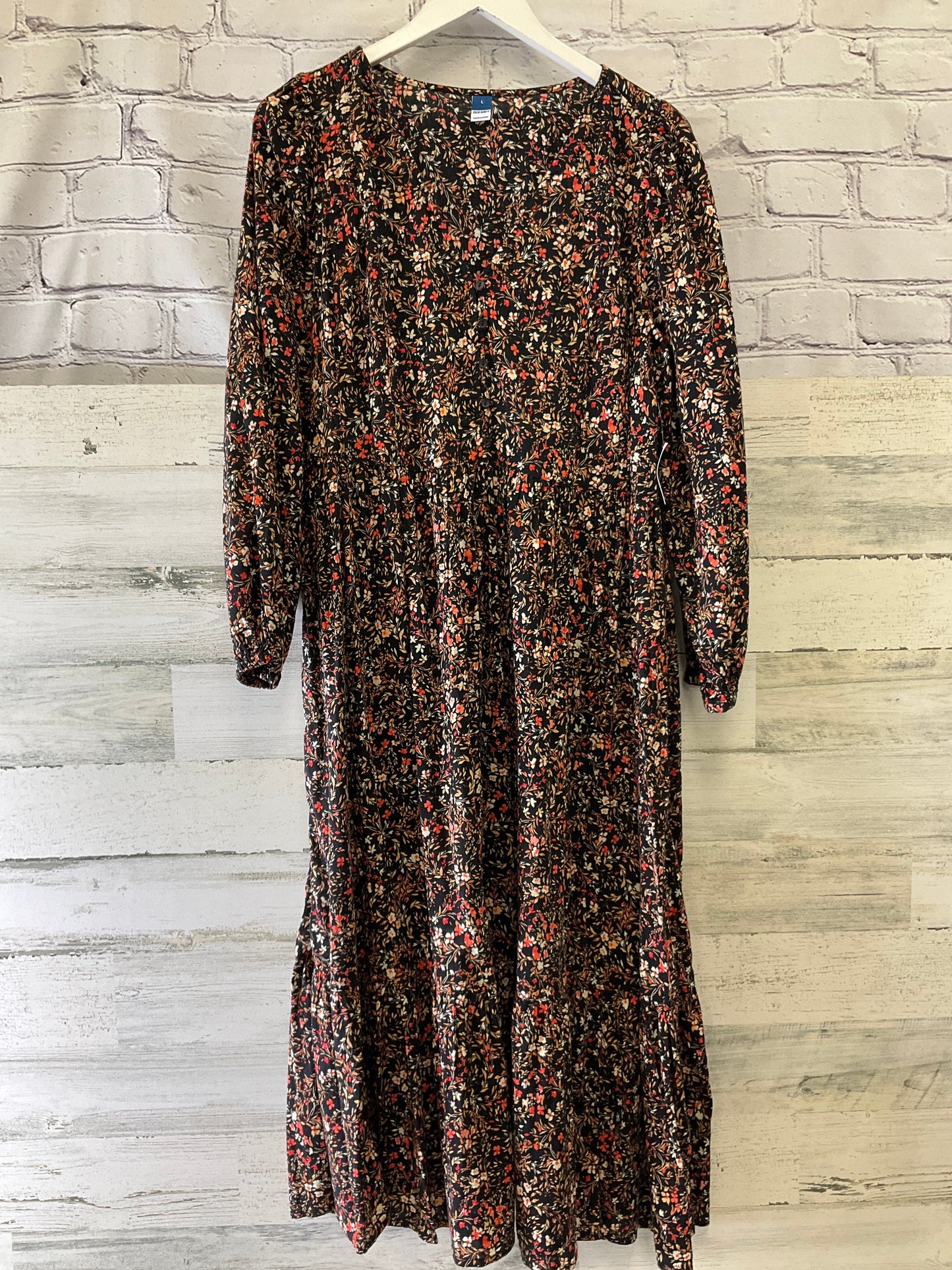 Dress Casual Midi By Old Navy In Black, Size: L