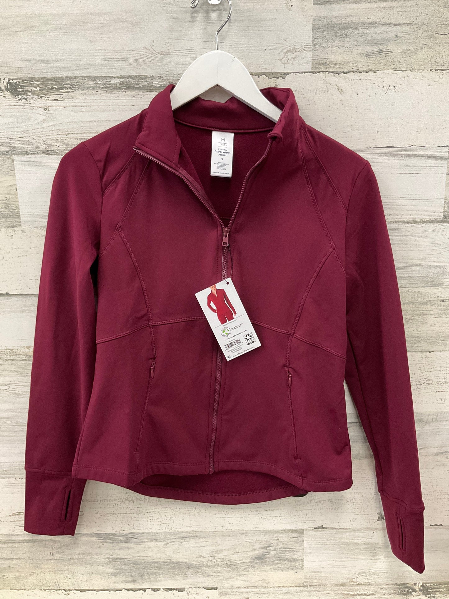 Athletic Jacket By Members Mark In Maroon, Size: S