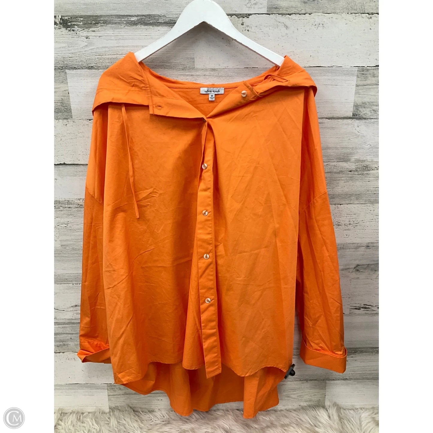 Jacket Windbreaker By White Birch In Orange, Size: 3x