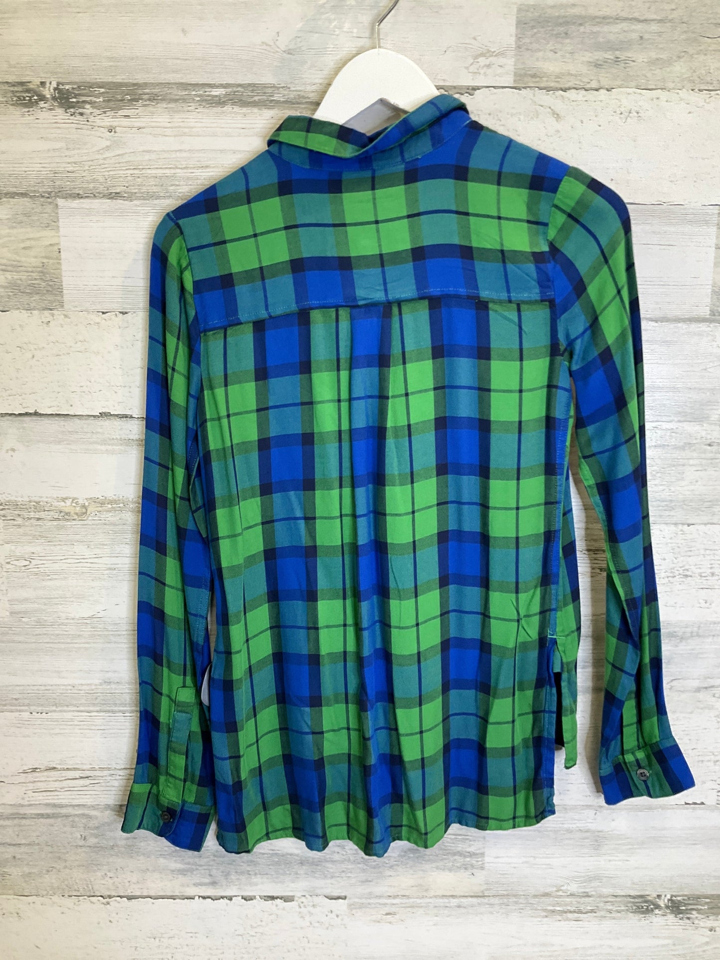 Top Long Sleeve By So In Blue Green, Size: Xs