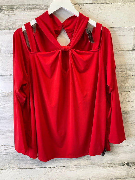 Blouse Sleeveless By Lane Bryant In Red, Size: 3x