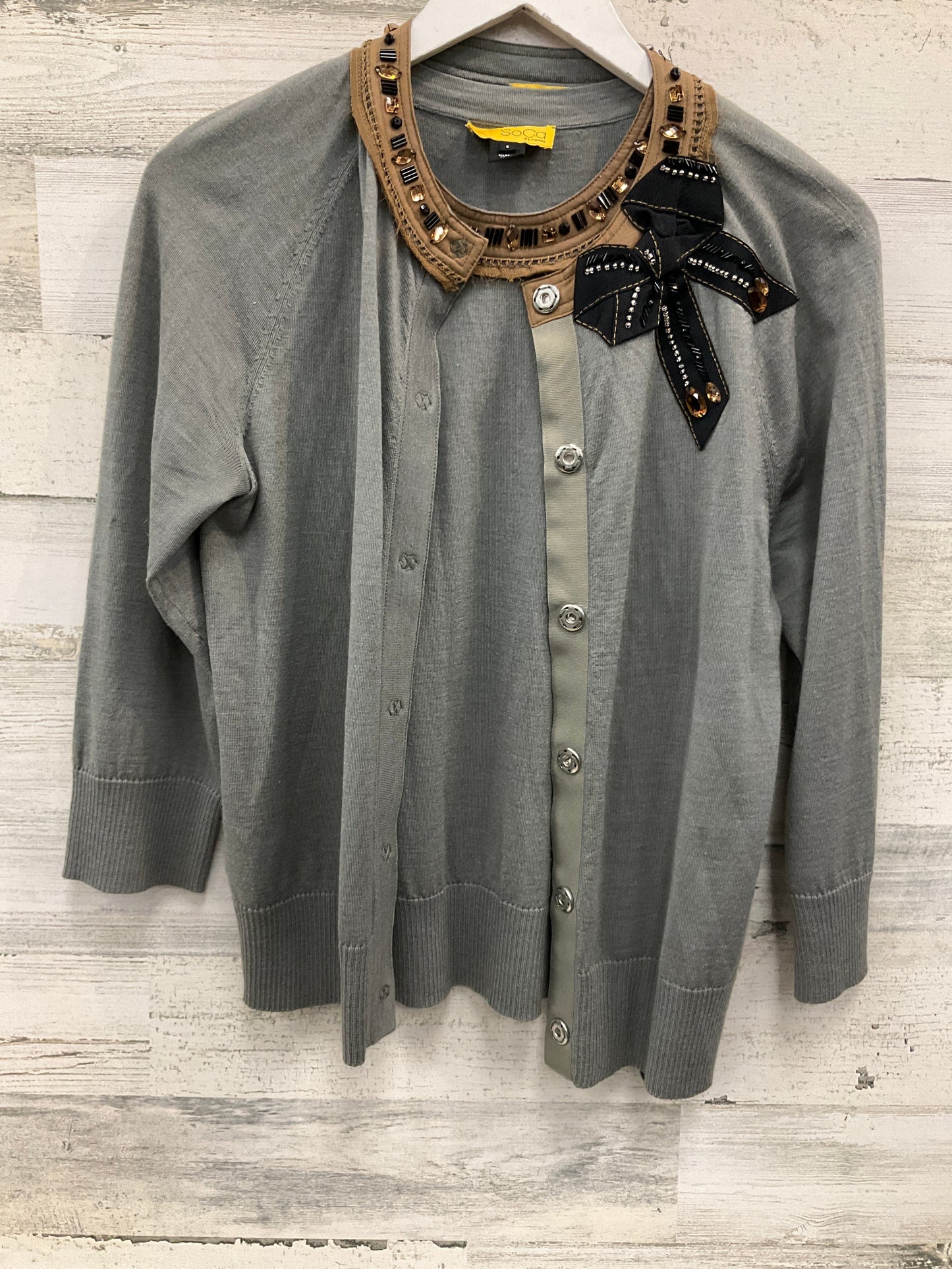 Sweater 2pc By St John Collection In Grey, Size: S