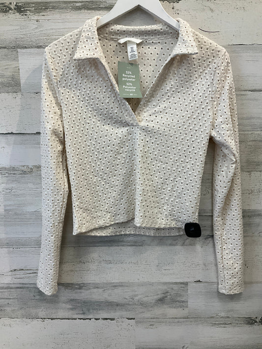 Cream Top Long Sleeve H&m, Size M