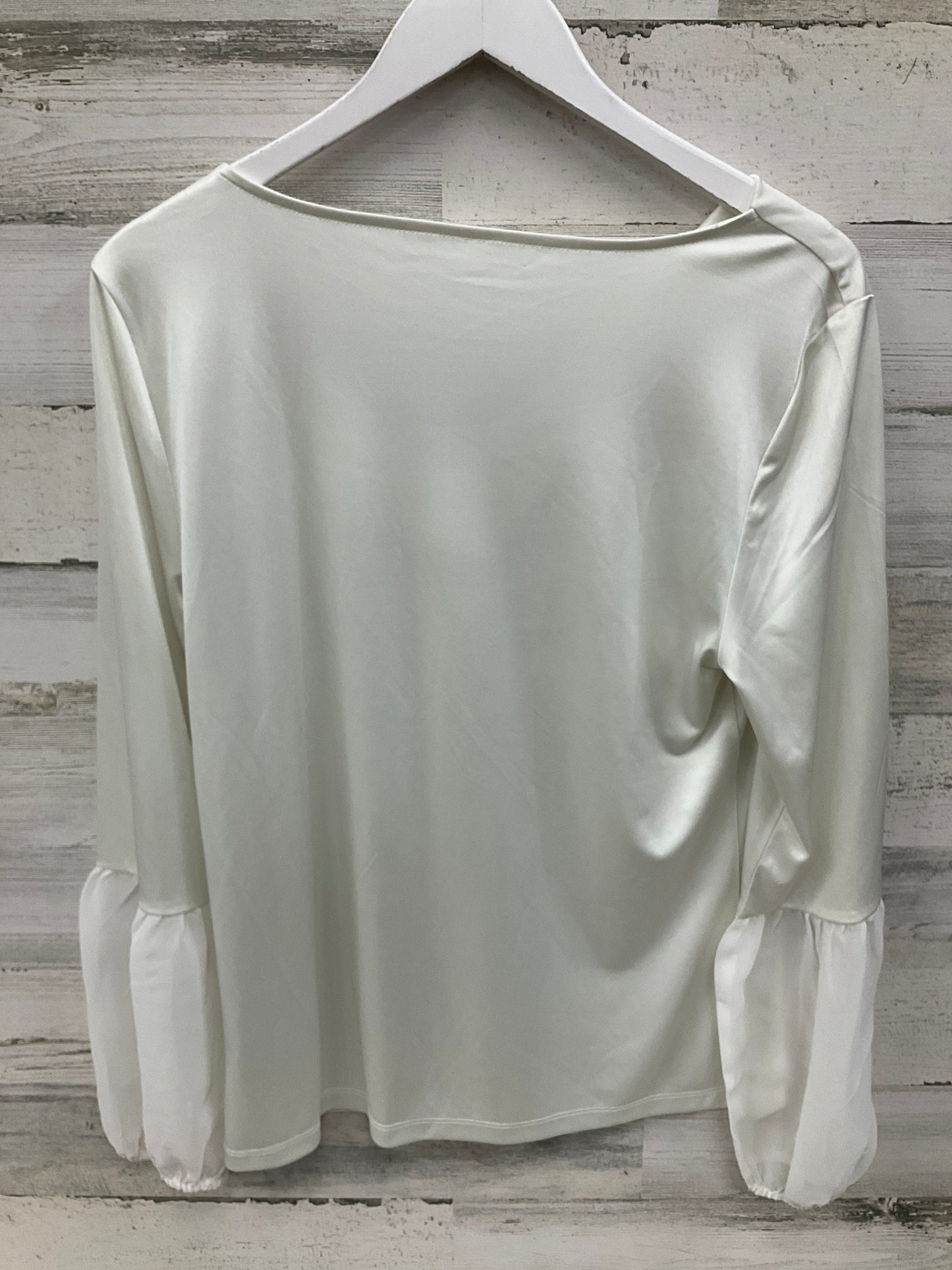 Blouse Long Sleeve By Catherine Malandrino In Cream, Size: L