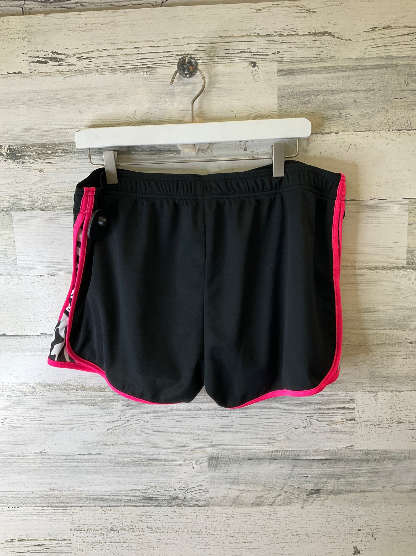 Athletic Shorts By Zone Pro In Black & Pink, Size: 1x