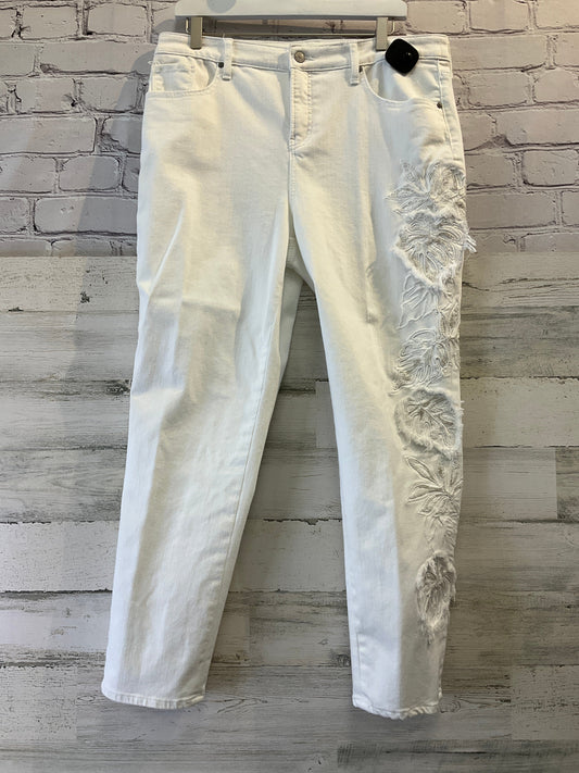 White Denim Jeans Skinny Chicos, Size 12