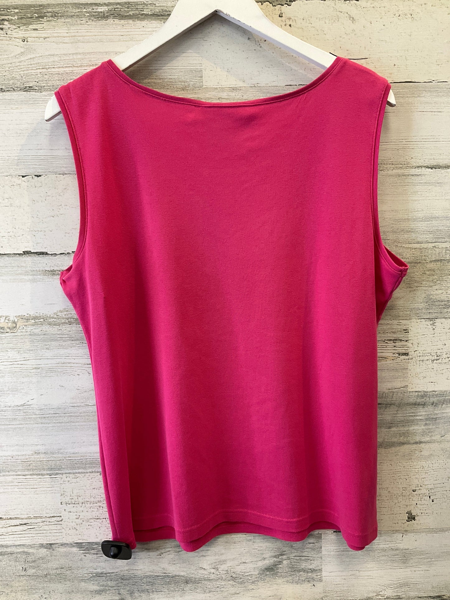 Pink Top Sleeveless Basic Karen Scott, Size L