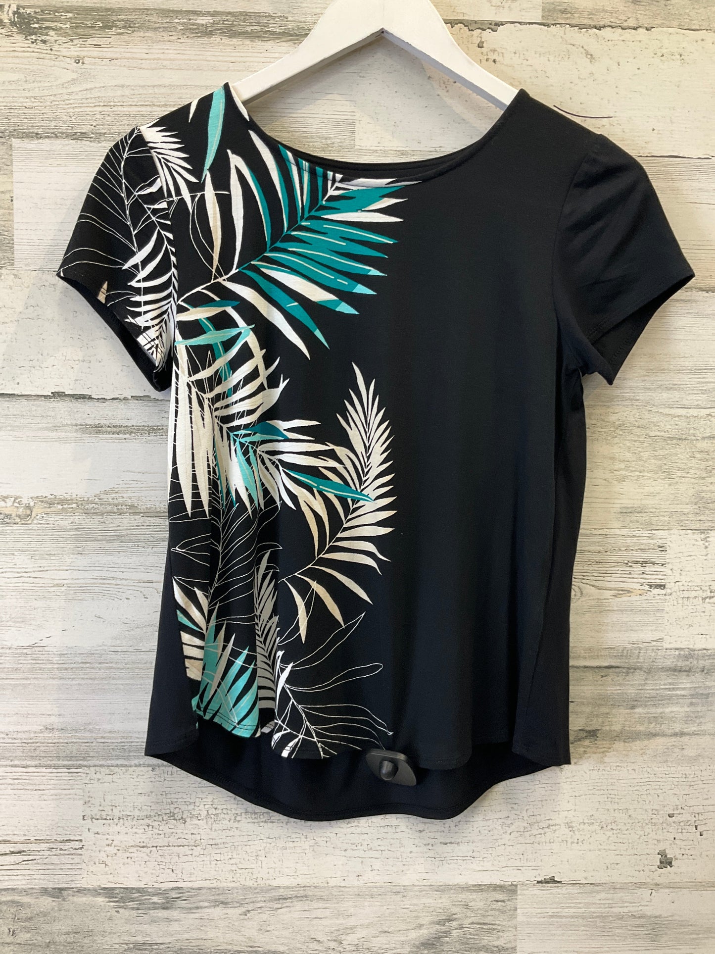 Black Top Short Sleeve Alfani, Size Petite   S