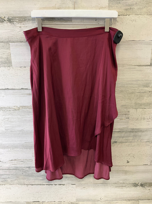 Skirt Midi By Loft In Red, Size: L