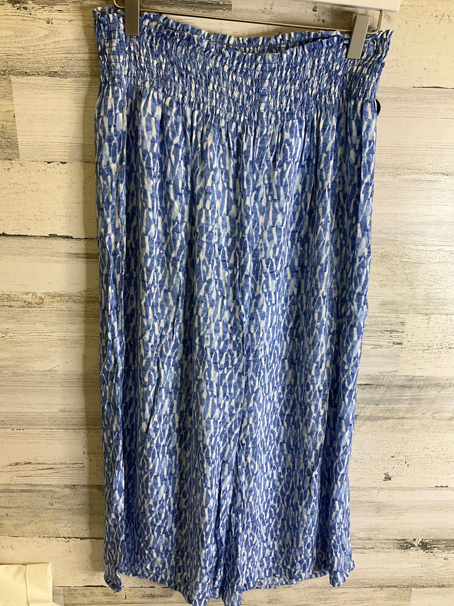 Pants Cropped By Michael By Michael Kors In Blue & White, Size: 10