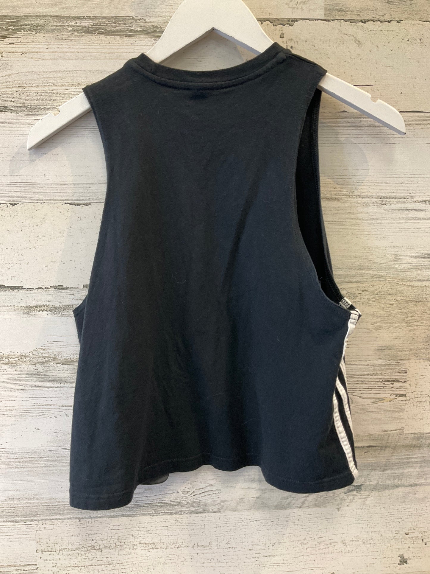 Black Athletic Top Short Sleeve Adidas, Size S