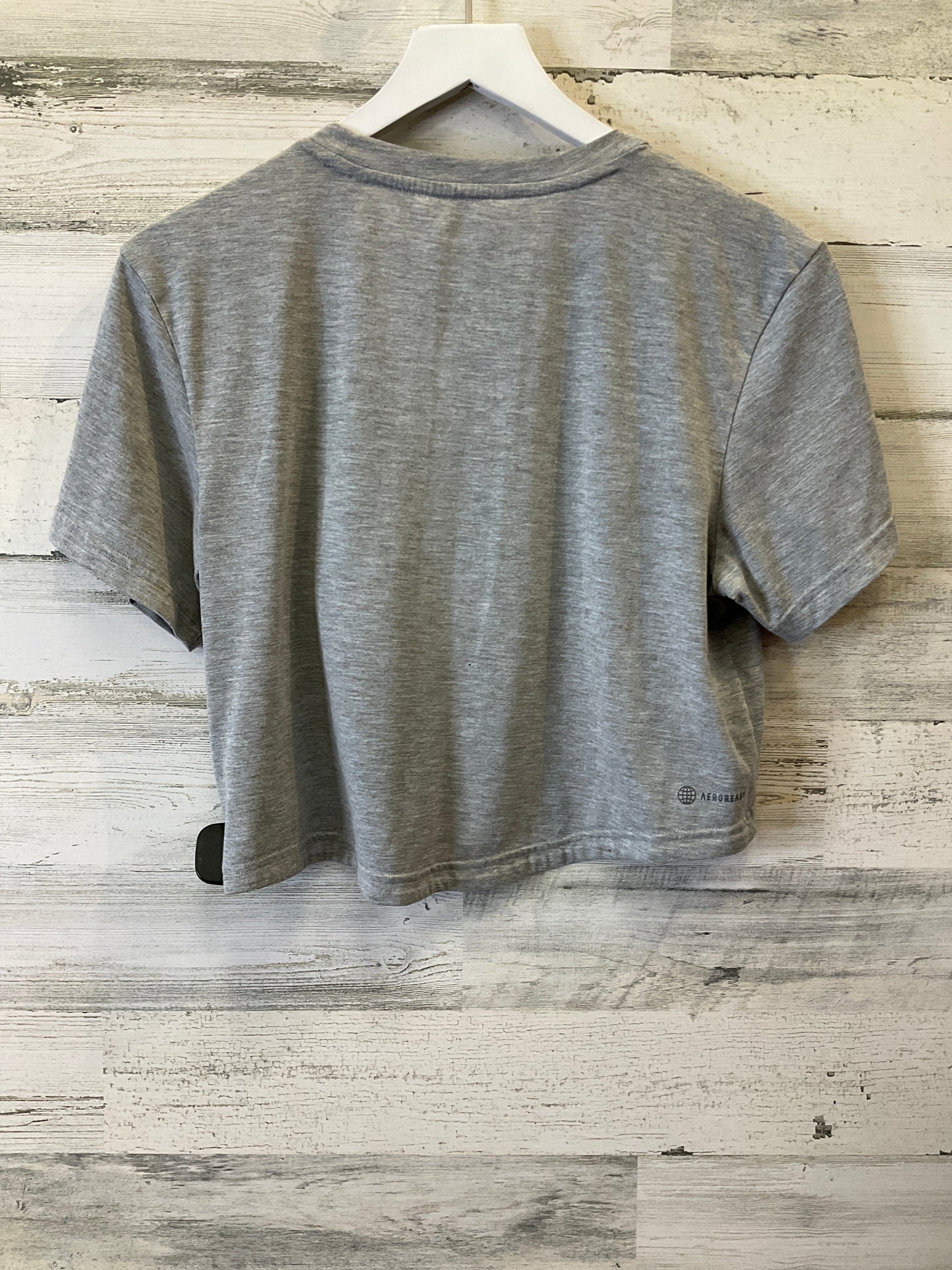 Grey Athletic Top Short Sleeve Adidas, Size Xs