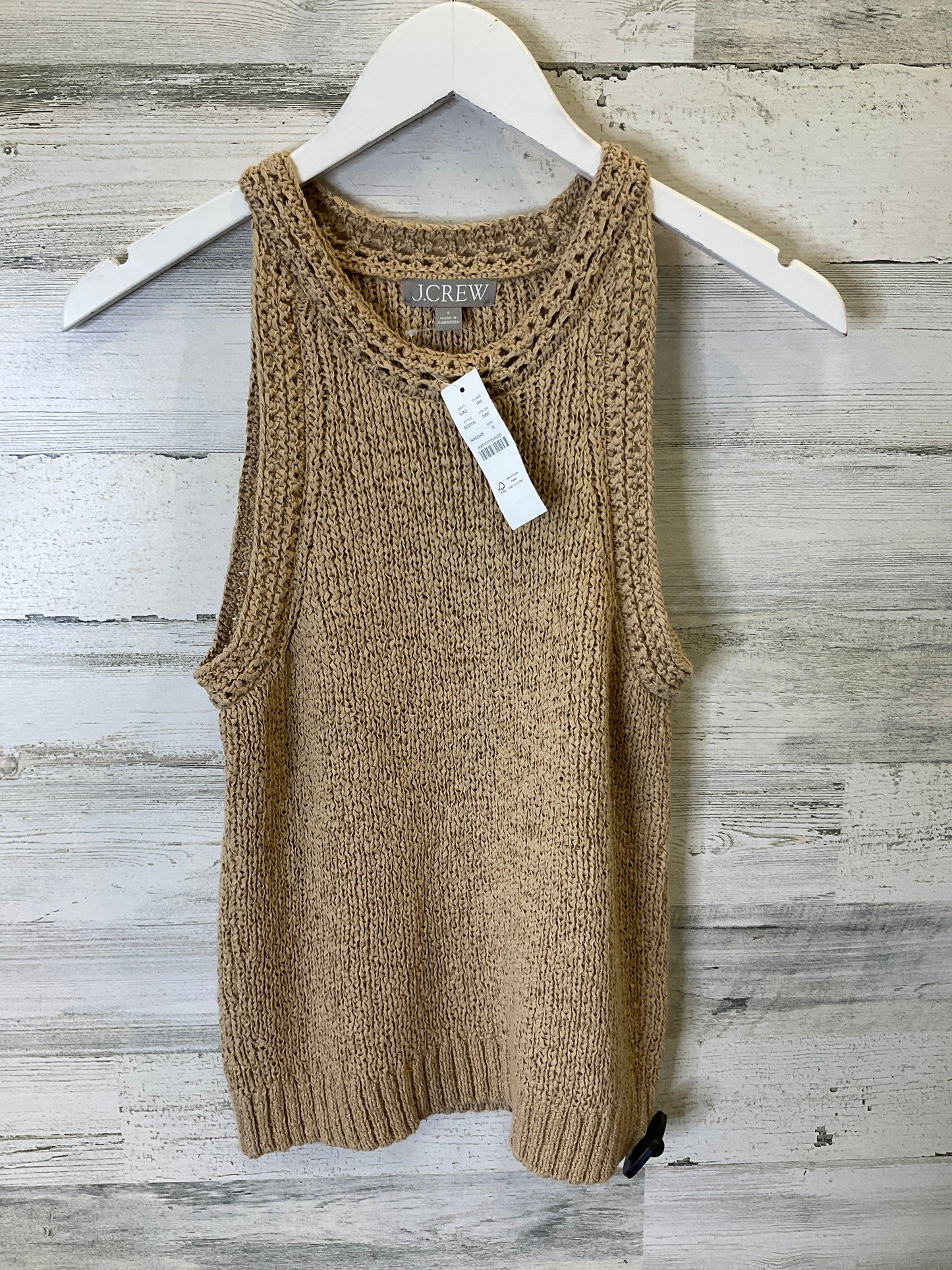 Tan Top Sleeveless J. Crew, Size S