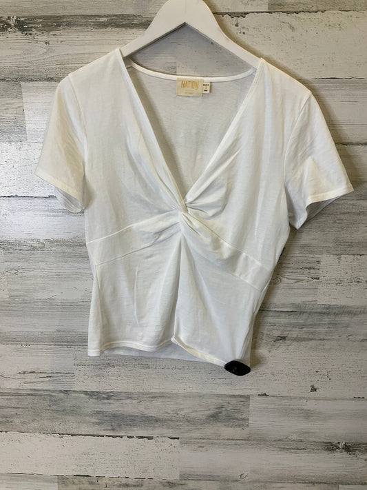 White Top Short Sleeve Nation, Size S