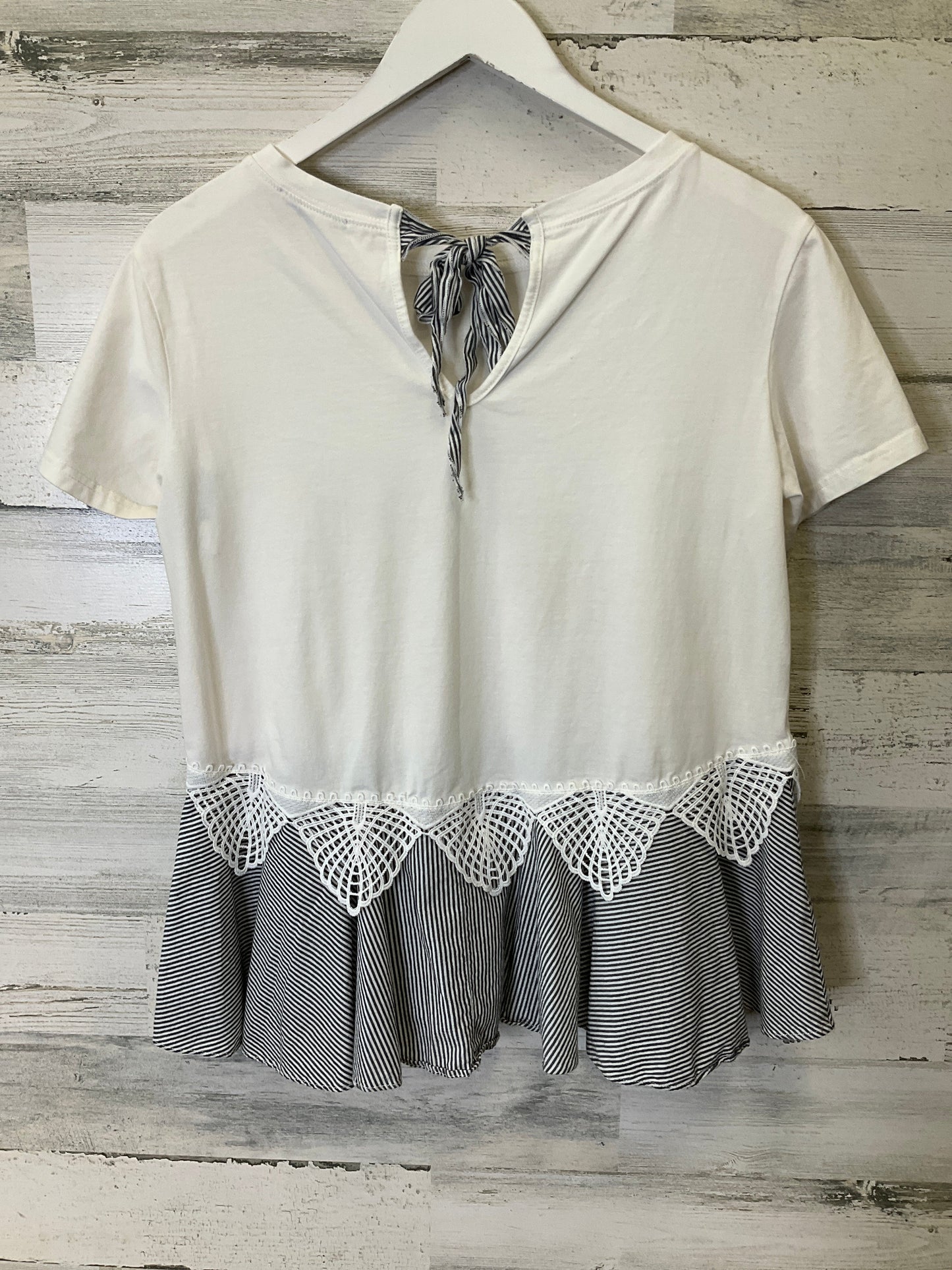 White Top Short Sleeve Shein, Size S