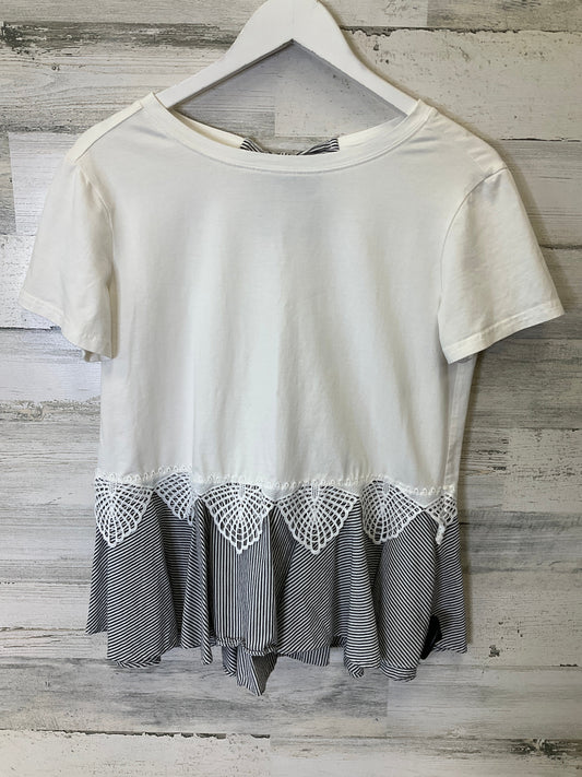 White Top Short Sleeve Shein, Size S