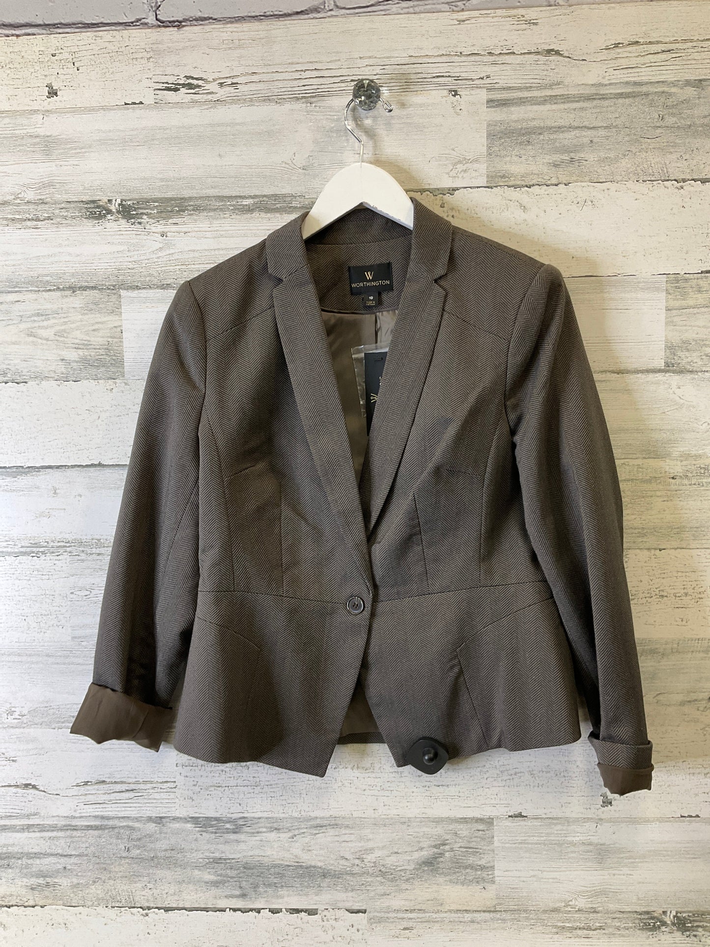 Blazer By Worthington In Brown, Size: 10