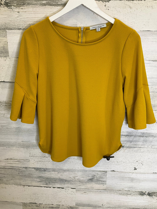 Yellow Top 3/4 Sleeve Green Envelope, Size M