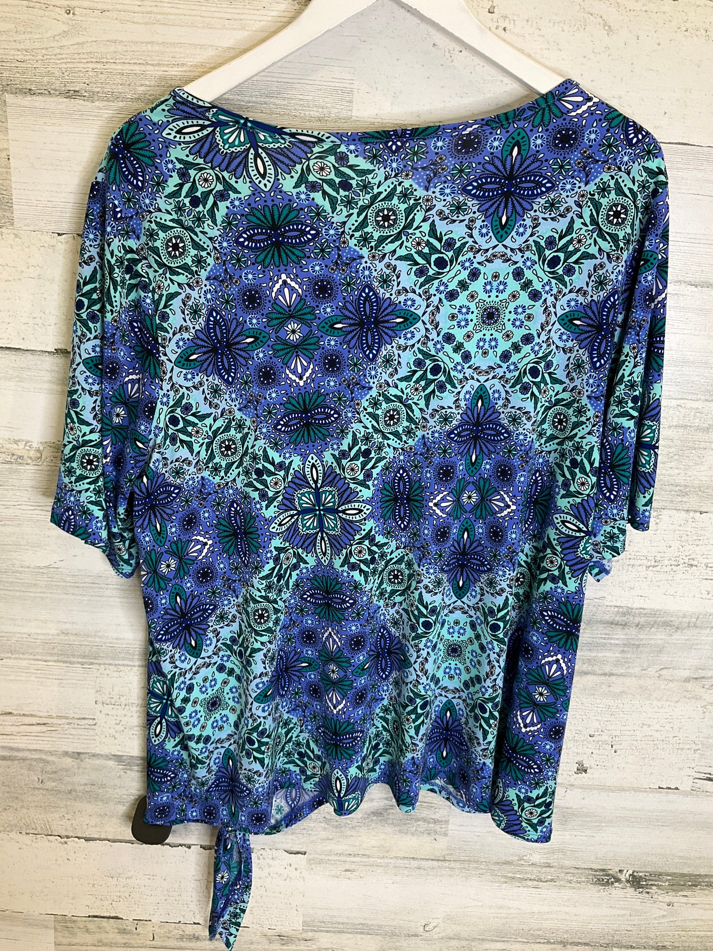 Blue Top Short Sleeve East 5th, Size 3x