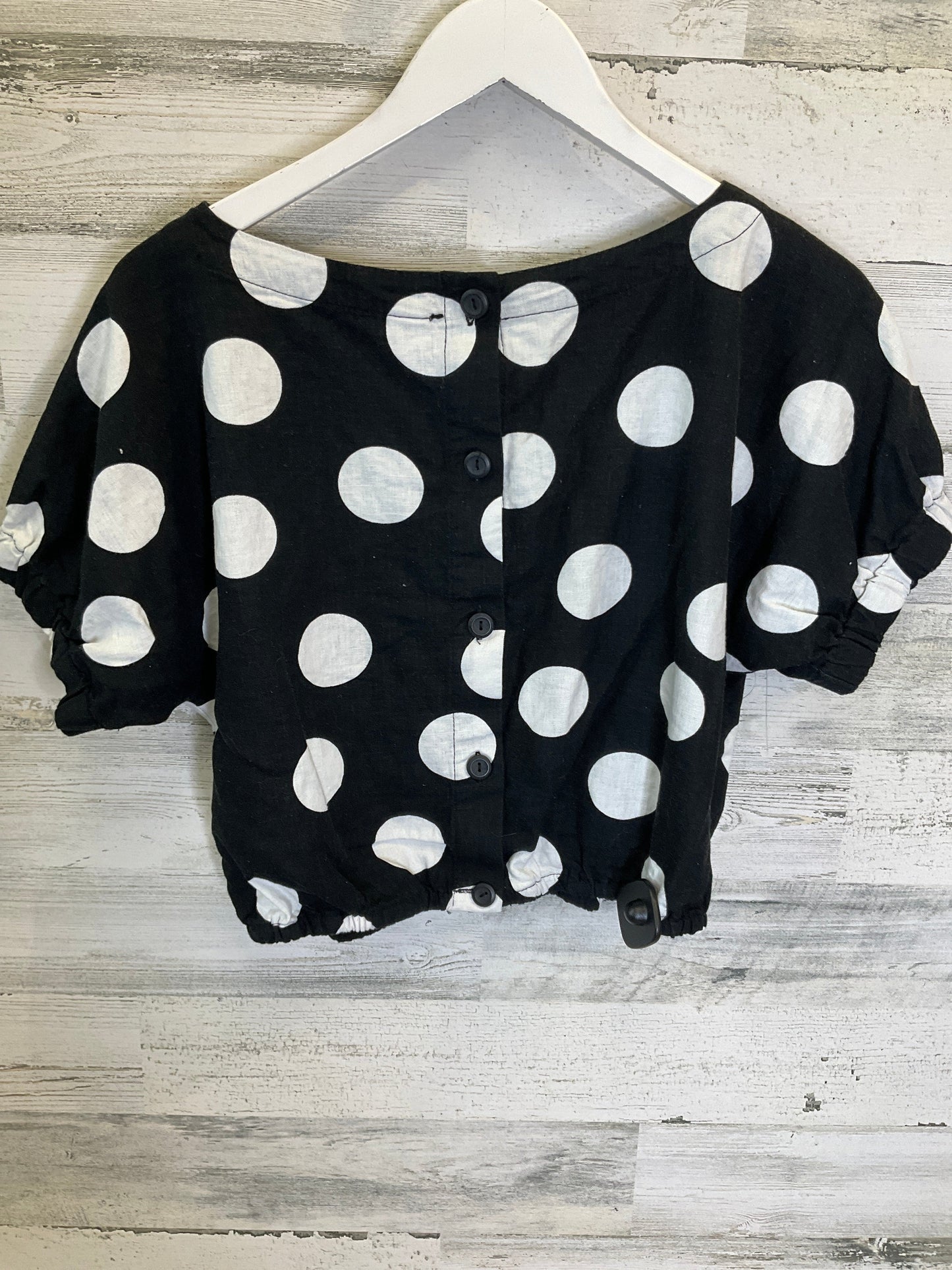 Black & White Top Short Sleeve Tacera, Size S