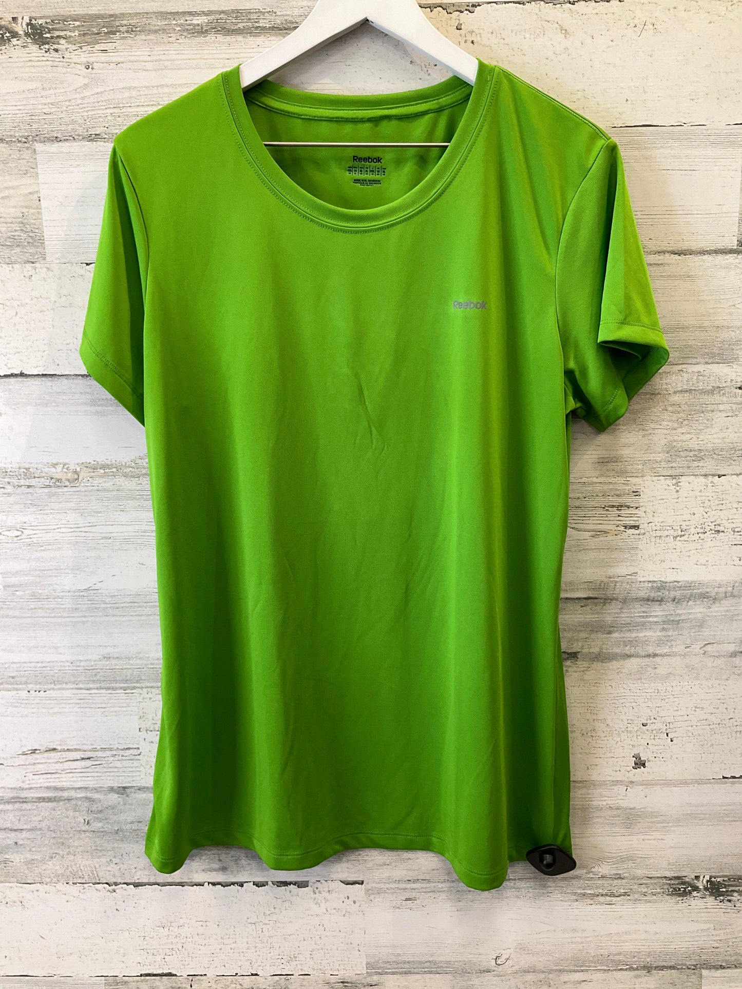 Green Athletic Top Short Sleeve Reebok, Size Xl