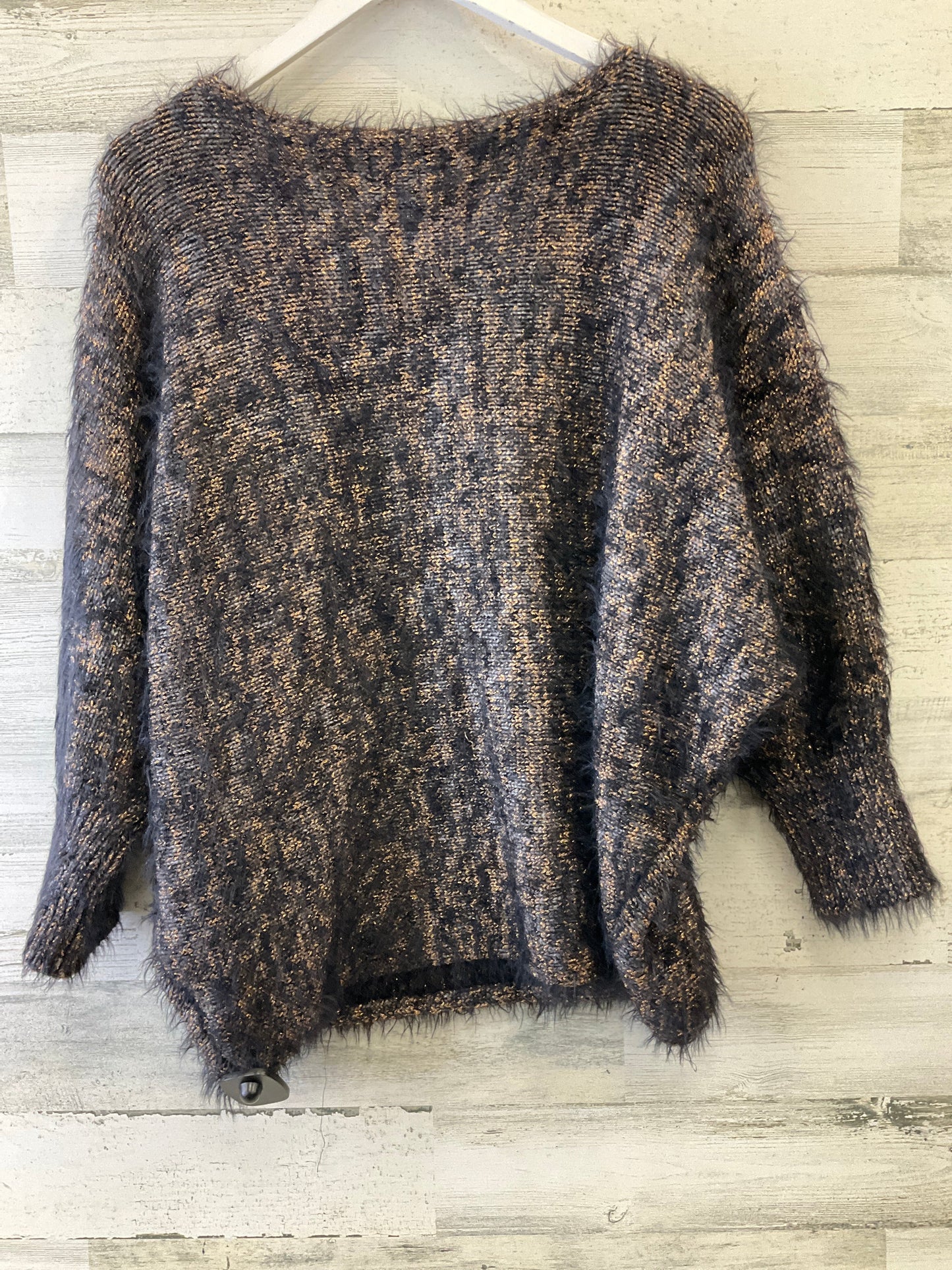 Sweater By Jennifer Lopez In Black & Gold, Size: Xxl