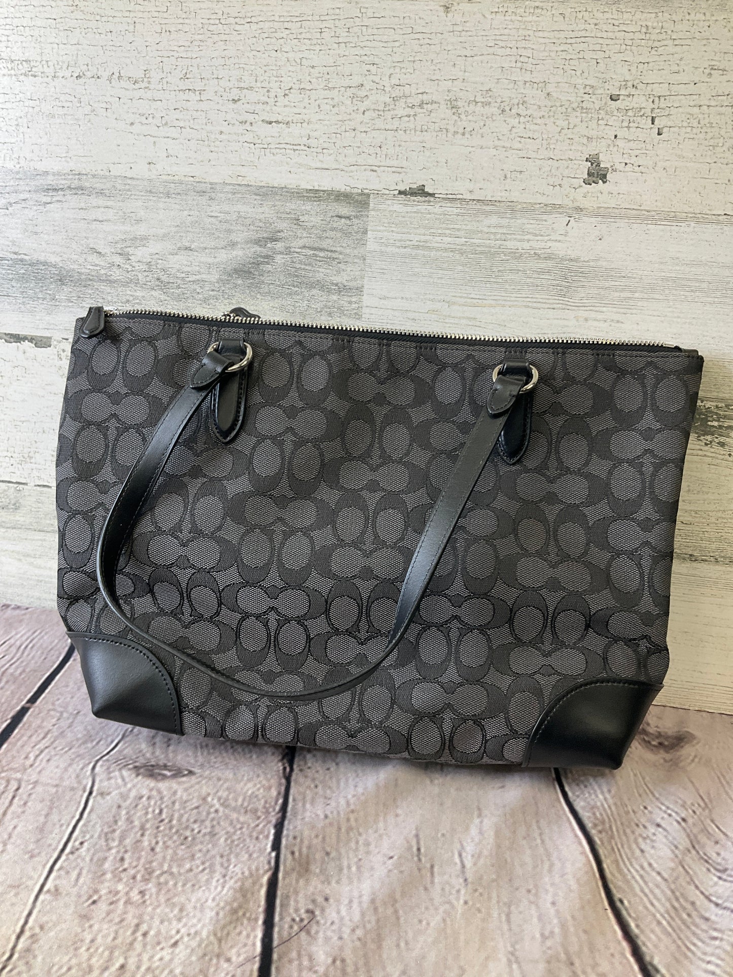 Tote Leather By Coach, Size: Medium