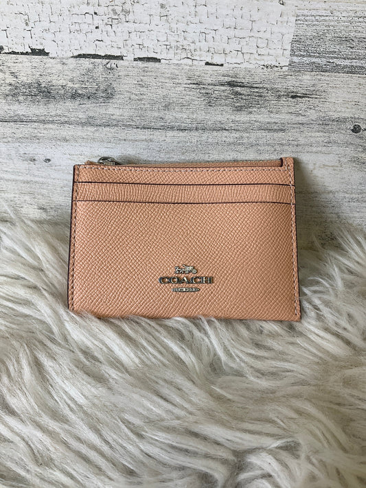 Wallet Leather By Coach, Size: Small