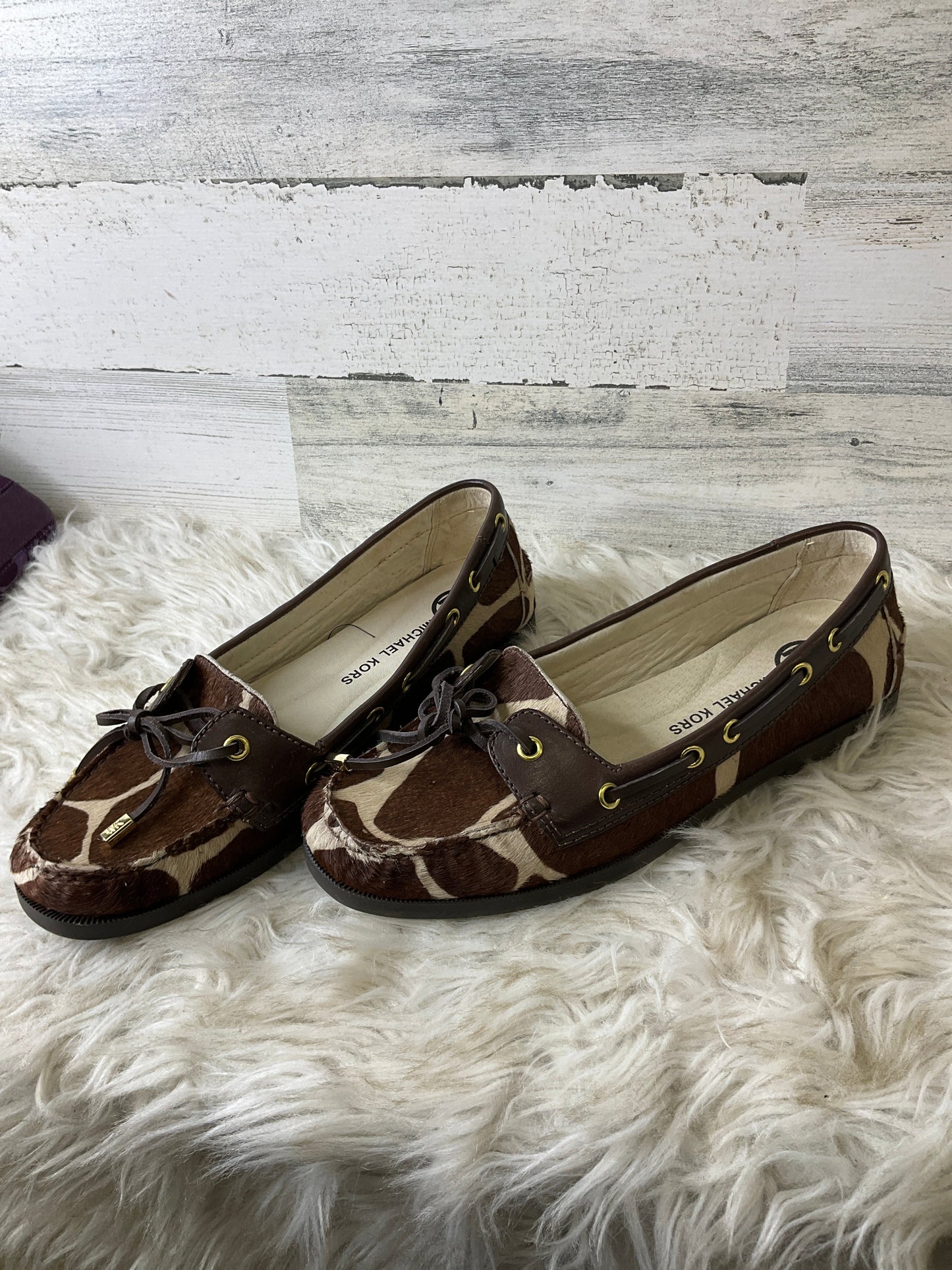 Shoes Flats By Michael Kors In Brown, Size: 10