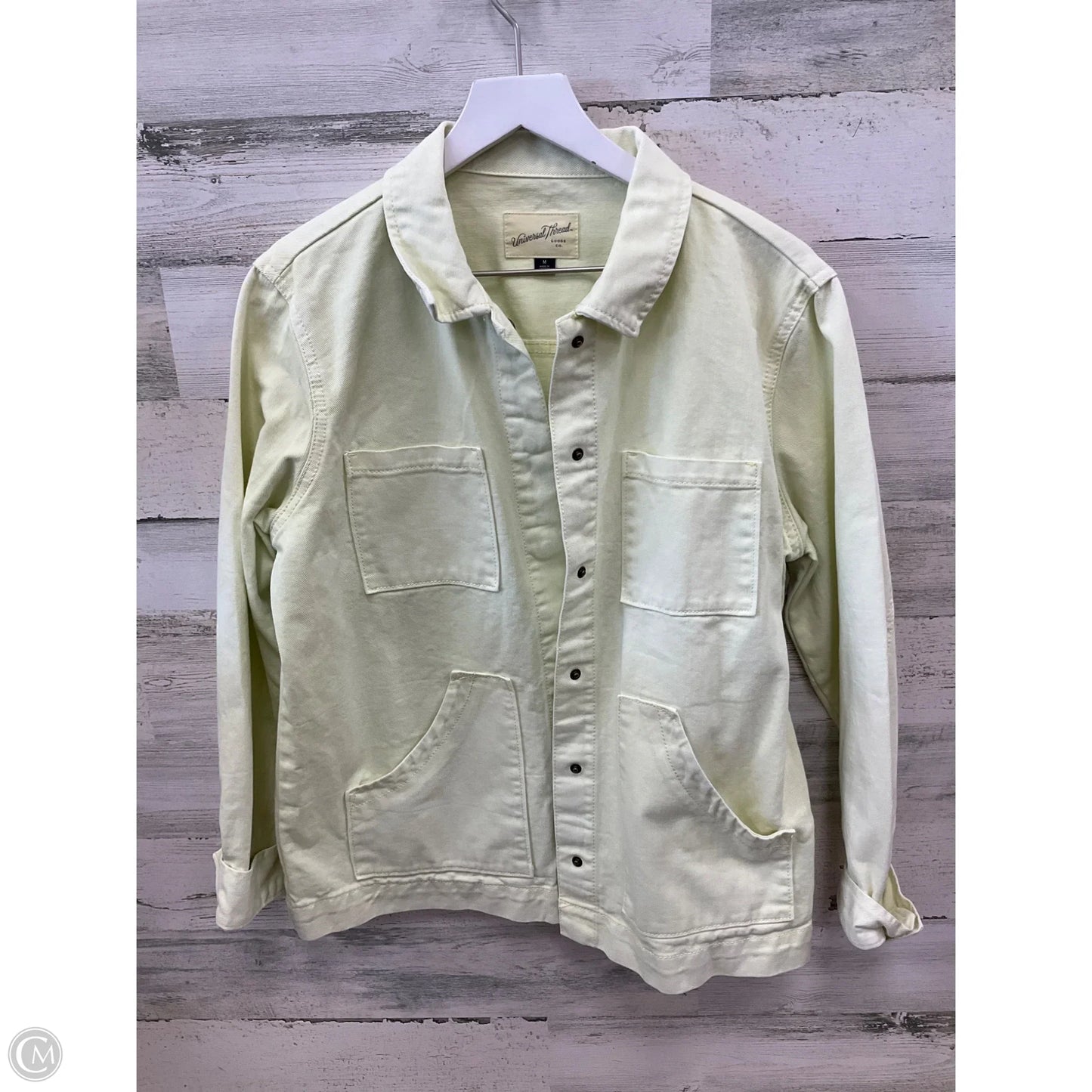 Jacket Denim By Universal Thread In Yellow, Size: M