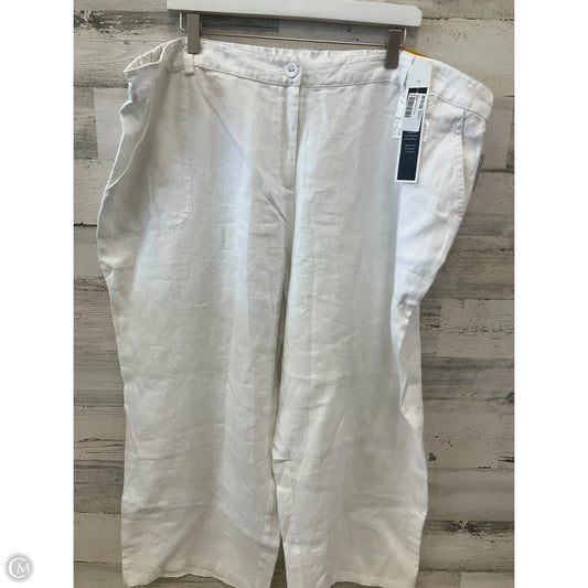 Pants Linen By Charter Club In White, Size: 3x