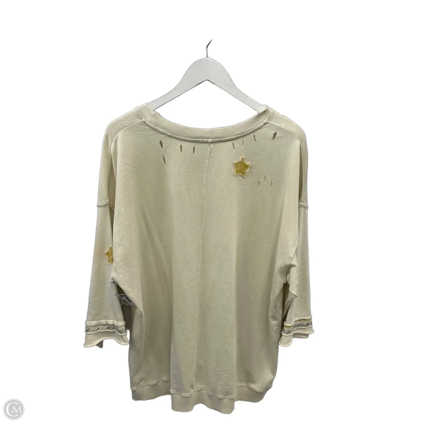 Top 3/4 Sleeve By Easel In Ivory, Size: S