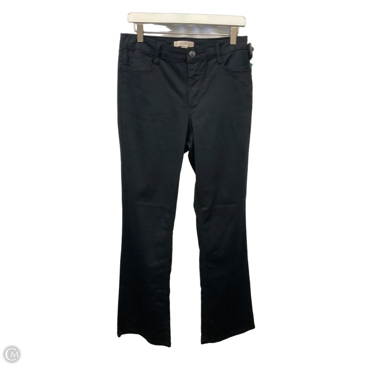Jeans Straight By Laura Ashley In Black, Size: 10