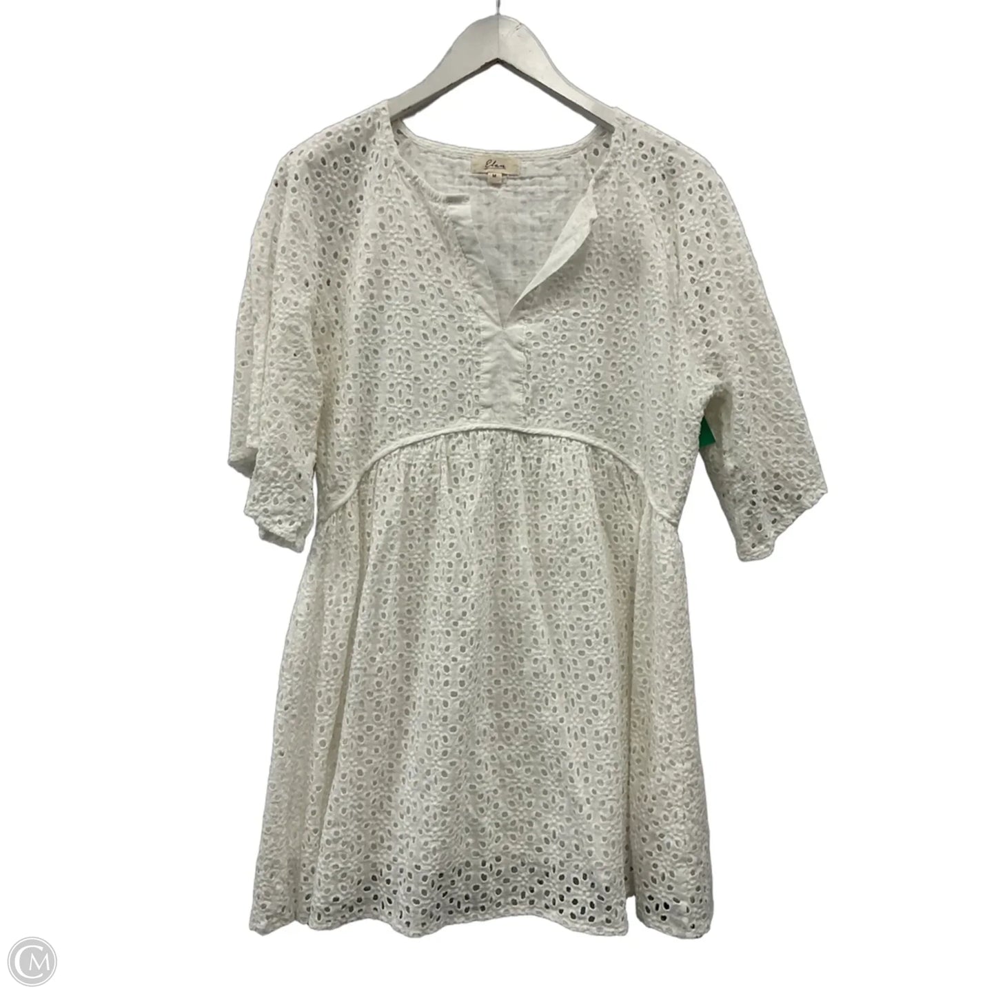 Dress Casual Midi By Elan In White, Size: M